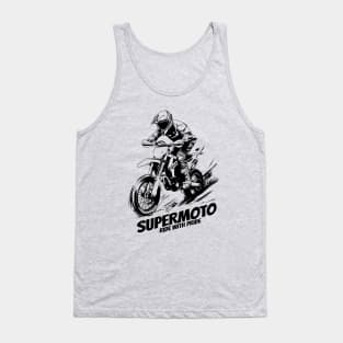 tshirt supermoto design with lettering ride with pride Tank Top